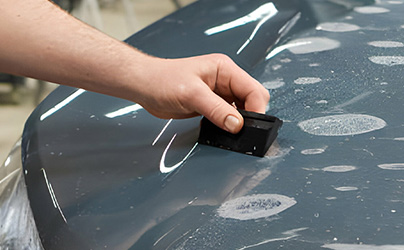 car body wrap with brush